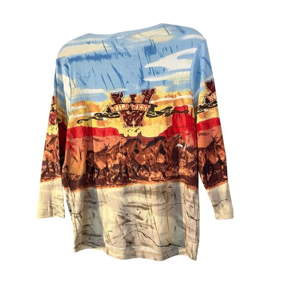 Bit & Bridle Top NEW Sequins Western Shirt Sparkly XL 100% Cotton Southwestern - Picture 10 of 10